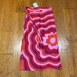 Zara Funky Print Midi Skirt
